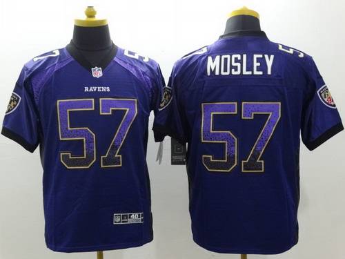 Nike Baltimore Ravens #57 C.J. Mosley Drift Fashion Purple Elite Jersey