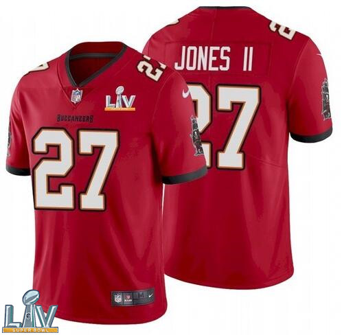 Nike Buccaneers 27 Ronald Jones II Red 2021 Super Bowl LV Vapor Untouchable Limited Jersey