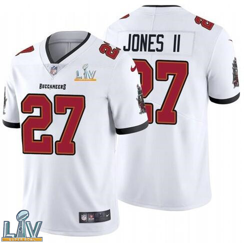 Nike Buccaneers 27 Ronald Jones II White 2021 Super Bowl LV Vapor Untouchable Limited Jersey
