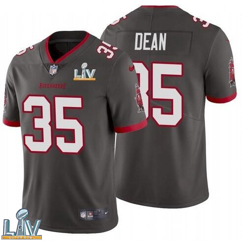 Nike Buccaneers 35 Jamel Dean Gray 2021 Super Bowl LV Vapor Untouchable Limited Jersey