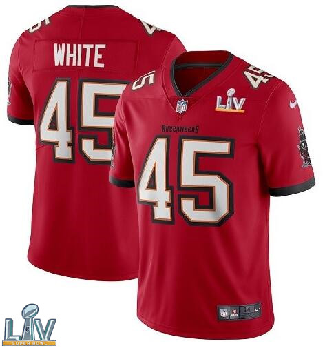 Nike Buccaneers 45 Devin White Red 2021 Super Bowl LV Vapor Untouchable Limited Jersey