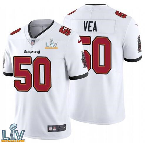 Nike Buccaneers 50 Vita Vea White 2021 Super Bowl LV Vapor Untouchable Limited Jersey