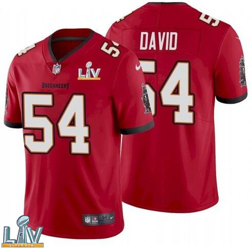 Nike Buccaneers 54 Lavonte David Red 2021 Super Bowl LV Vapor Untouchable Limited Jersey