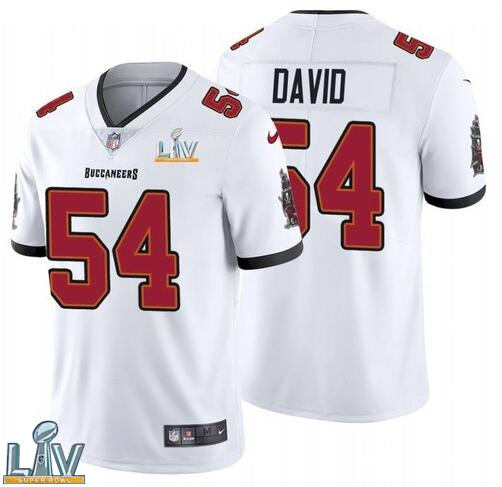 Nike Buccaneers 54 Lavonte David White 2021 Super Bowl LV Vapor Untouchable Limited Jersey