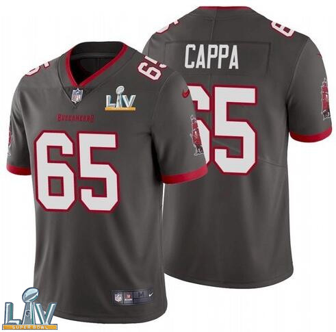 Nike Buccaneers 65 Alex Cappa Gray 2021 Super Bowl LV Vapor Untouchable Limited Jersey