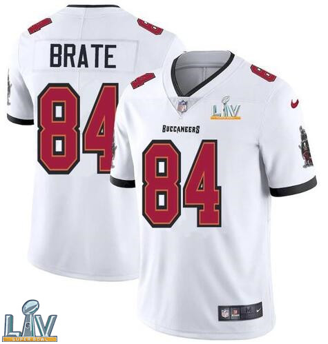 Nike Buccaneers 84 Cameron Brate White 2021 Super Bowl LV Vapor Untouchable Limited Jersey