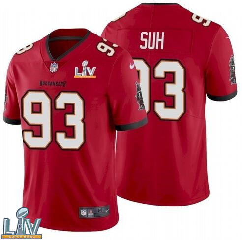 Nike Buccaneers 93 Ndamukong Suh Red 2021 Super Bowl LV Vapor Untouchable Limited Jersey