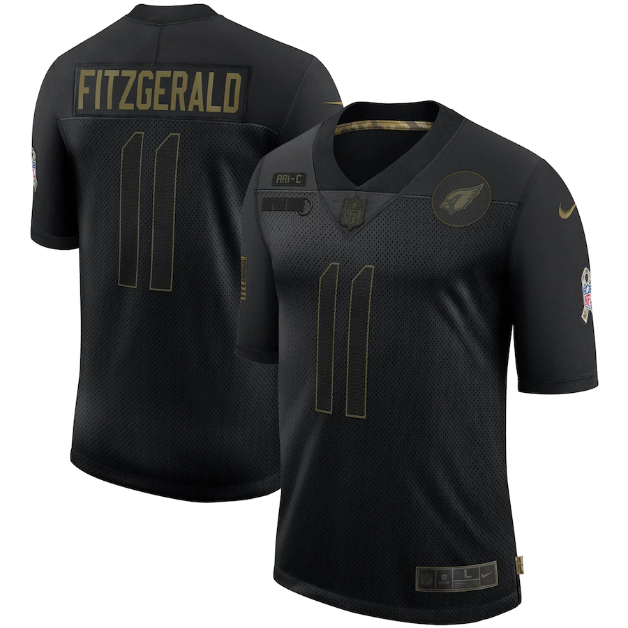 Nike Cardinals 11 Larry Fitzgerald Black 2020 Salute To Service Limited Jersey