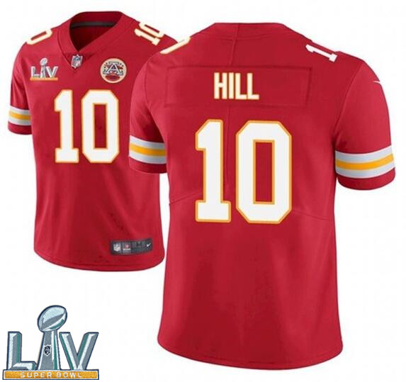 Nike Chiefs 10 Tyreek Hill Red 2021 Super Bowl LV Vapor Untouchable Limited Jersey