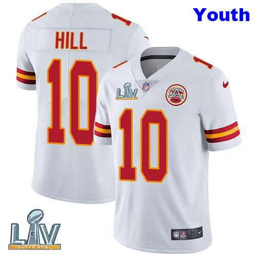 Nike Chiefs 10 Tyreek Hill White Youth Vapor Untouchable Player Limited Jersey