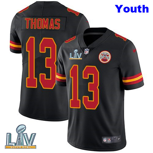 Nike Chiefs 13 De'Anthony Thomas Black Youth Vapor Untouchable Limited Jersey