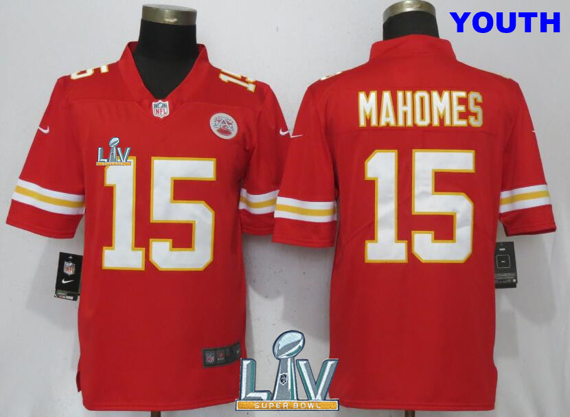 Nike Chiefs 15 Patrick Mahomes Red Youth Vapor Untouchable Limited Jersey