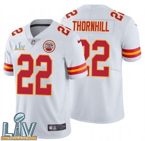 Nike Chiefs 22 Juan Thornhill White 2021 Super Bowl LV Vapor Untouchable Limited Jersey