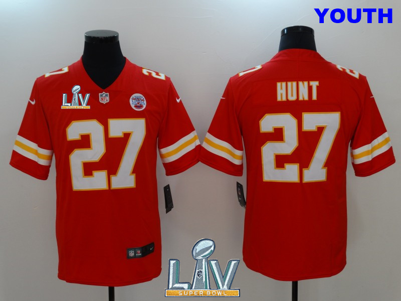 Nike Chiefs 27 Kareem Hunt Red Youth Vapor Untouchable Player Limited Jersey