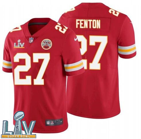 Nike Chiefs 27 Rashad Fenton Red 2021 Super Bowl LV Vapor Untouchable Limited Jersey