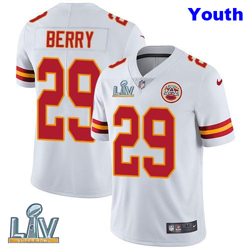 Nike Chiefs 29 Eric Berry White Youth Vapor Untouchable Player Limited Jersey