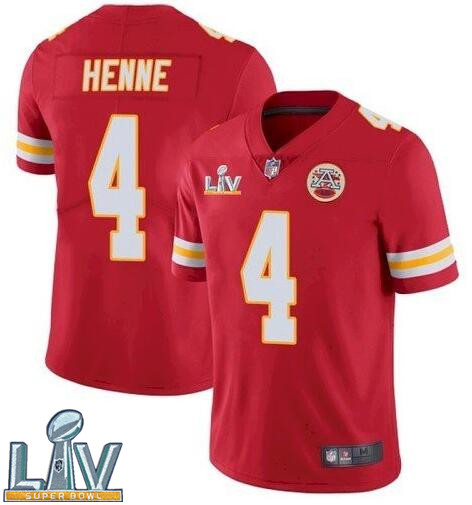 Nike Chiefs 4 Chad Henne Red 2021 Super Bowl LV Vapor Untouchable Limited Jersey