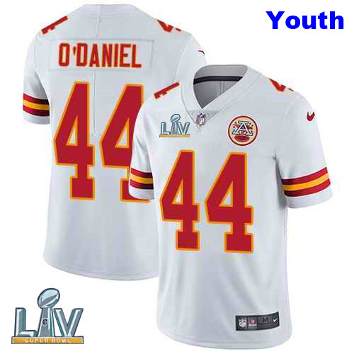 Nike Chiefs 44 Dorian O'Daniel White Youth Vapor Untouchable Limited Jersey