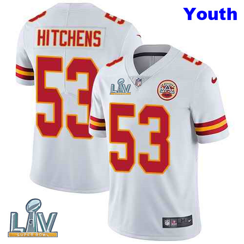 Nike Chiefs 53 Anthony Hitchens White Youth Vapor Untouchable Limited Jersey