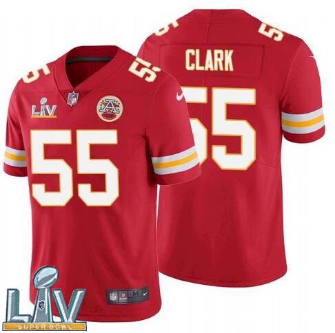 Nike Chiefs 55 Frank Clark Red 2021 Super Bowl LV Vapor Untouchable Limited Jersey