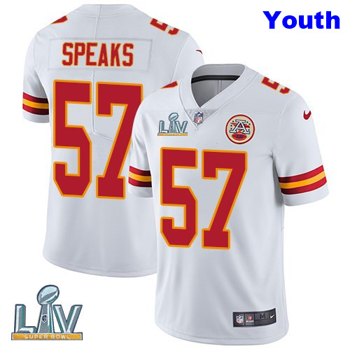 Nike Chiefs 57 Breeland Speaks White Youth Vapor Untouchable Limited Jersey
