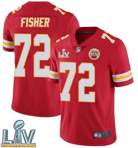 Nike Chiefs 72 Eric Fisher Red 2021 Super Bowl LV Vapor Untouchable Limited Jersey