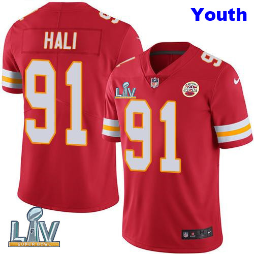 Nike Chiefs 91 Tamba Hali Red Youth Vapor Untouchable Player Limited Jersey