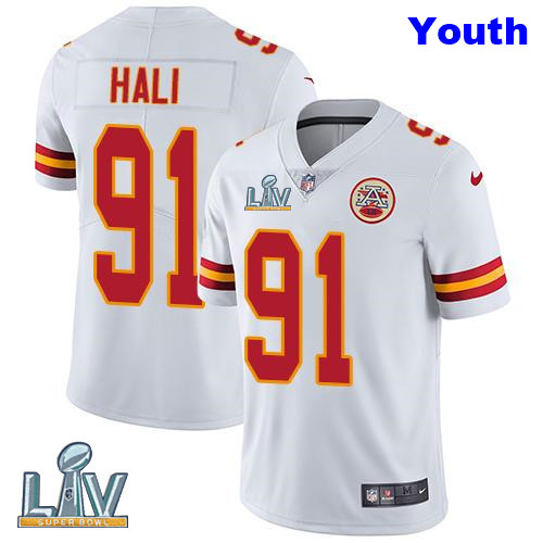 Nike Chiefs 91 Tamba Hali White Youth Vapor Untouchable Player Limited Jersey