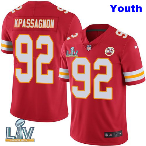 Nike Chiefs 92 Tanoh Kpassagnon Red Youth Vapor Untouchable Limited Jersey