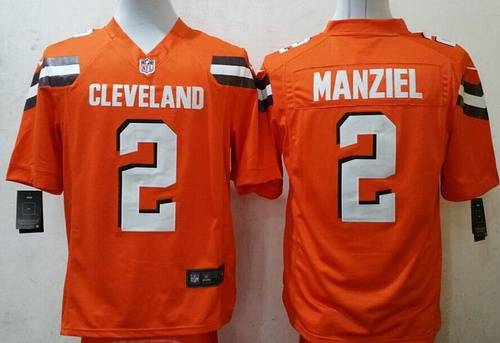 Nike Cleveland Browns #2 Johnny Manziel 2015 Orange Game Jersey