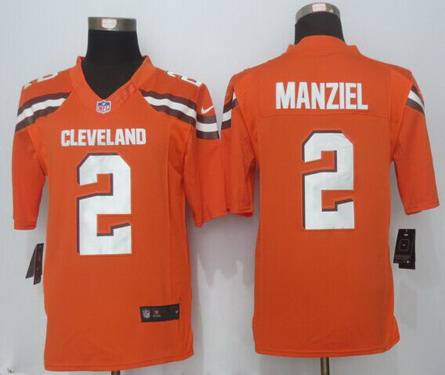 Nike Cleveland Browns #2 Johnny Manziel 2015 Orange Limited Jersey