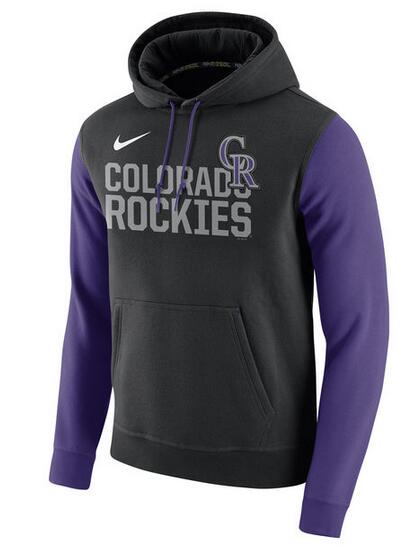 Nike Colorado Rockies Black Club Fleece Men's Pullover Hoodie