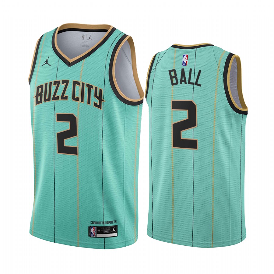 Nike Hornets #2 LaMelo Ball Mint Green NBA Swingman 2020-21 City Edition Jersey