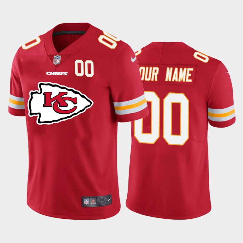Nike Kansas City Chiefs Customized Red Team Big Logo Number Vapor Untouchable Limited Jersey