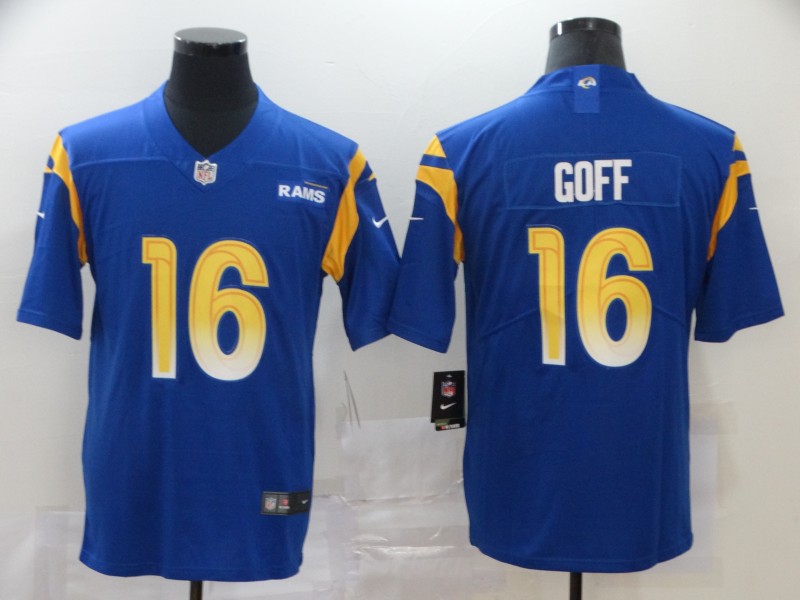 Nike Los Angeles Rams #16 Jared Goff Royal 2020 New Vapor Untouchable Limited Jersey