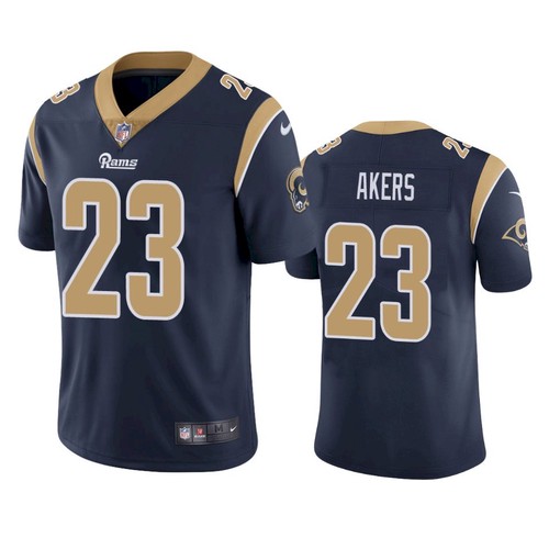 Nike Los Angeles Rams #23 Cam Akers Navy Blue Team Color Men's Stitched NFL Vapor Untouchable Limited Jersey