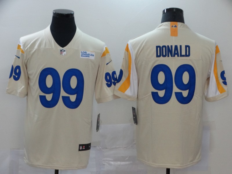 Nike Los Angeles Rams #99 Aaron Donald Bone 2020 New Vapor Untouchable Limited Jersey