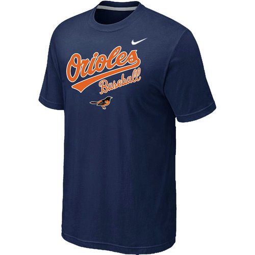 Nike MLB Baltimore orioles 2014 Home Practice T-Shirt - Dark blue