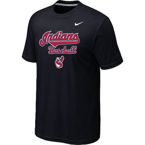 Nike MLB Cleveland Indians 2014 Home Practice T-Shirt - Black