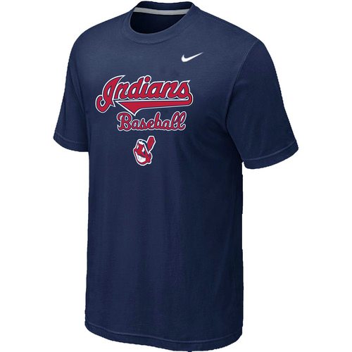 Nike MLB Cleveland Indians 2014 Home Practice T-Shirt - Dark blue