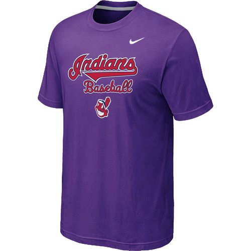 Nike MLB Cleveland Indians 2014 Home Practice T-Shirt - Purple