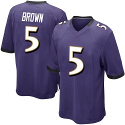 Nike Marquise Brown Baltimore Ravens #5 Limited Purple Color Rush Vapor Untouchable Jersey - Men's