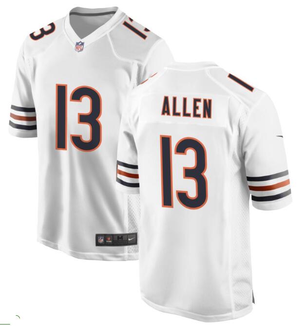 Nike Men's Chicago Bears #13 Keenan Allen WHite Game Jersey