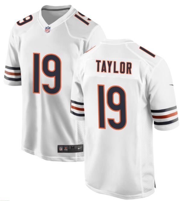 Nike Men's Chicago Bears #19 Tory Taylo WHite Game Jersey