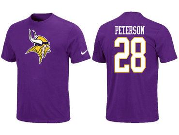 Nike Minnesota Vikings Adrian Peterson Name & Number T-Shirt purple