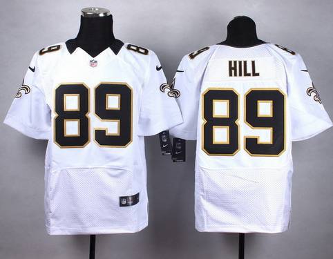 Nike New Orleans Saints #89 Josh Hill White Elite Jersey