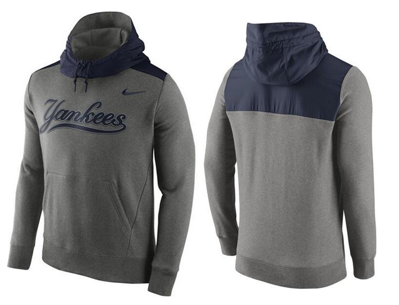 Nike New York Yankees Grey Cooperstown Collection Hybrid Pullover Hoodie