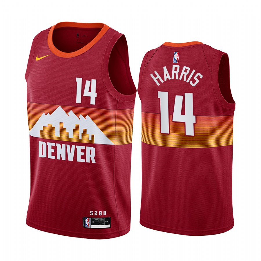 Nike Nuggets #14 Gary Harris Red NBA Swingman 2020-21 City Edition Jersey