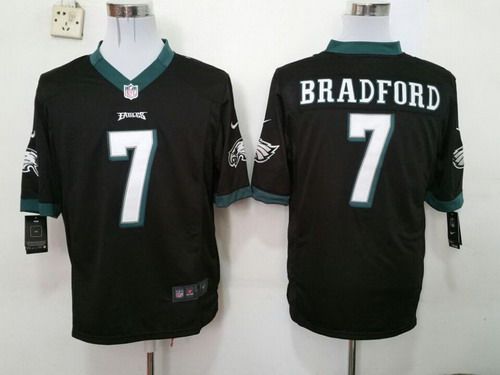 Nike Philadelphia Eagles #7 Sam Bradford Black Game Jersey