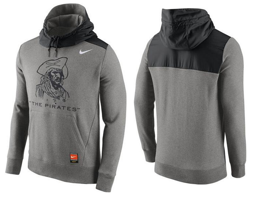 Nike Pittsburgh Pirates Grey Cooperstown Collection Hybrid Pullover Hoodie